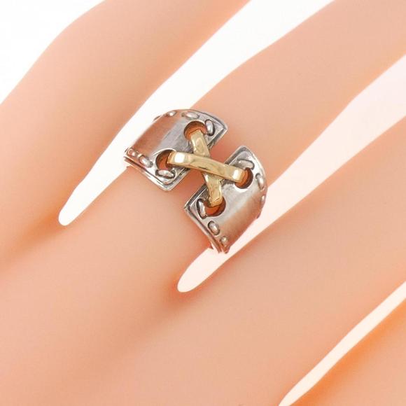 HERMES Silver 925 Band Ring Size 4.5 (EU 48) - Picture 5 of 5